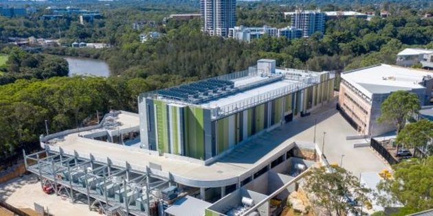 Drone view at the launch of the data centre in 2021