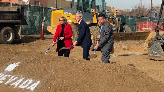 Groundbreaking for Apple's data center expansion in Reno.