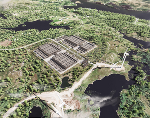 Rendering of atNorth NOR01 Data Center in Haugaland, Norway