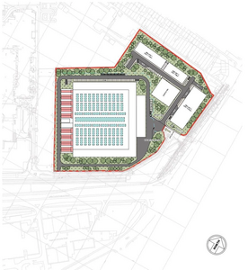 Site plan for Brixton Heathrow Estate data center in Hounslow