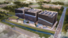 Aerial rendering of SH1 campus