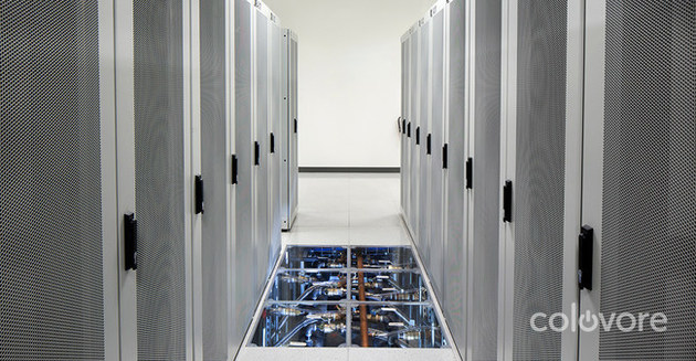Colovore's data center features modern liquid cooling and power densities of 50 kW per rack, driving the lowest TCO and highest footprint efficiency in Bay Area colocation.