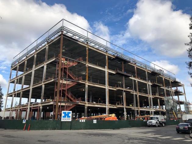 CoreSite's SV8 building is starting to take shape. (January 2019)