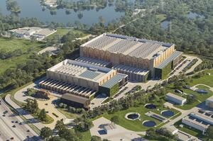 Rendering of CorScale's Court Lane Data Centre in Iver, Buckinghamshire.