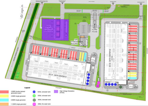 Site Layout for Davis Road Data Center in Sydney