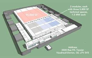 Data center layout showing the expansion area