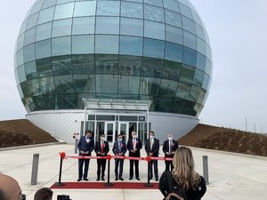 Foxconn opens globe-shaped data center at Wisconsin facility