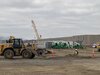 Construction going on at new Google Data Center at 3500 River Road 