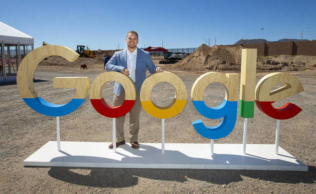 Andrew Silvestri, Google head of data center public policy & community development, at the construction site during a Google Nevada data center investment announcement in Henderson on Monday, July ...