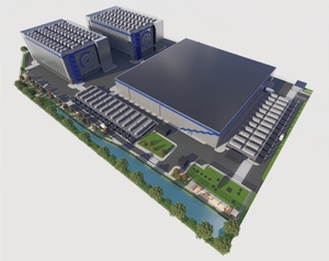 Rendering of IXcellerate's Vёshki Campus near Moscow