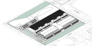 Rendering of Kurri Kurri Data Centre in Loxford, Australia.
