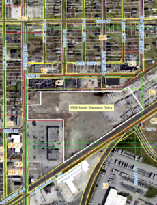 Proposed site for IND A1 data center in Indianapolis