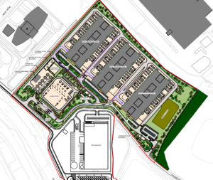 Proposed Sitemap for Microsoft's Skelton Grange Campus outside Leeds
