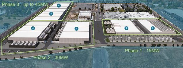 Phase I is 15 MWs
Phase 2 will be 30 MWs
Phase 3 will be up to 45 MWs