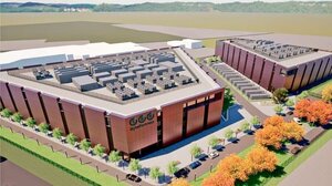Rendering of SBB Bytefortress' data center in Wolmirstedt, Germany