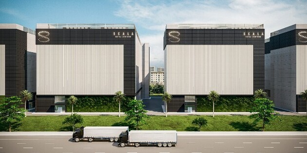 Rendering of Scala's SGRUTB13-SGRUTB14 Data Center in Tambore, Brazil