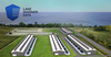 Rendering of the first four buildings of TeraWulf's Lake Mariner Campus