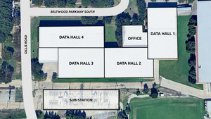 TRG Datacenters' DFW1 Site Layout in Dallas