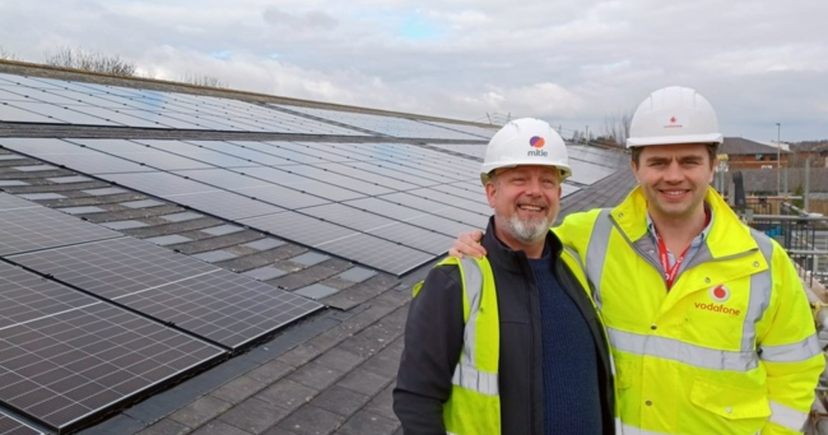 Vodafone announces solar panels at Gloucester mobile telephone exchange